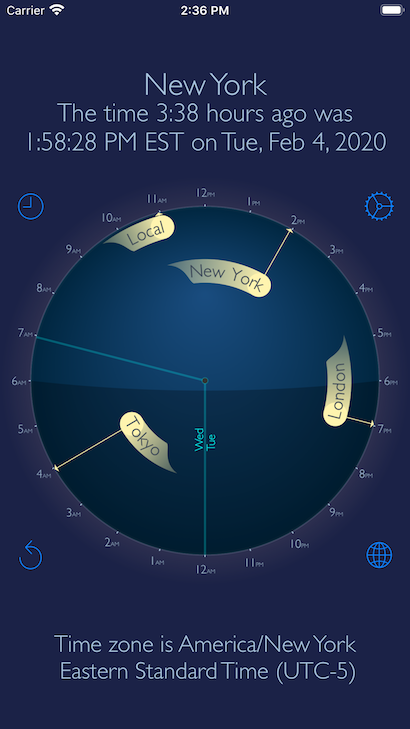 World Travel Clock App Screenshot 2